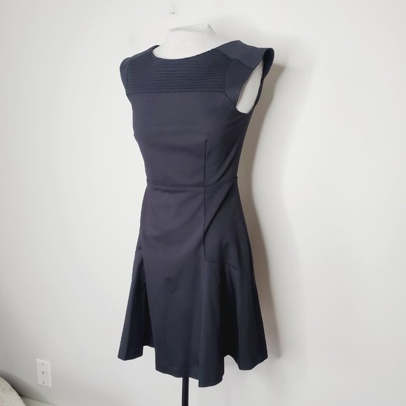 BANANA REPUBLIC Black Fit & Flare Classic Dress - Picture 2 of 10